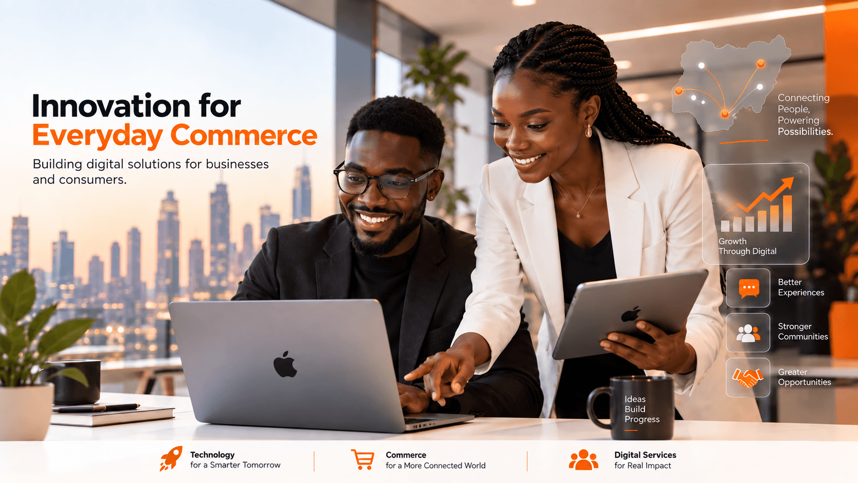 SiyaExpress Ltd team collaborating on a MacBook and tablet — Innovation for Everyday Commerce